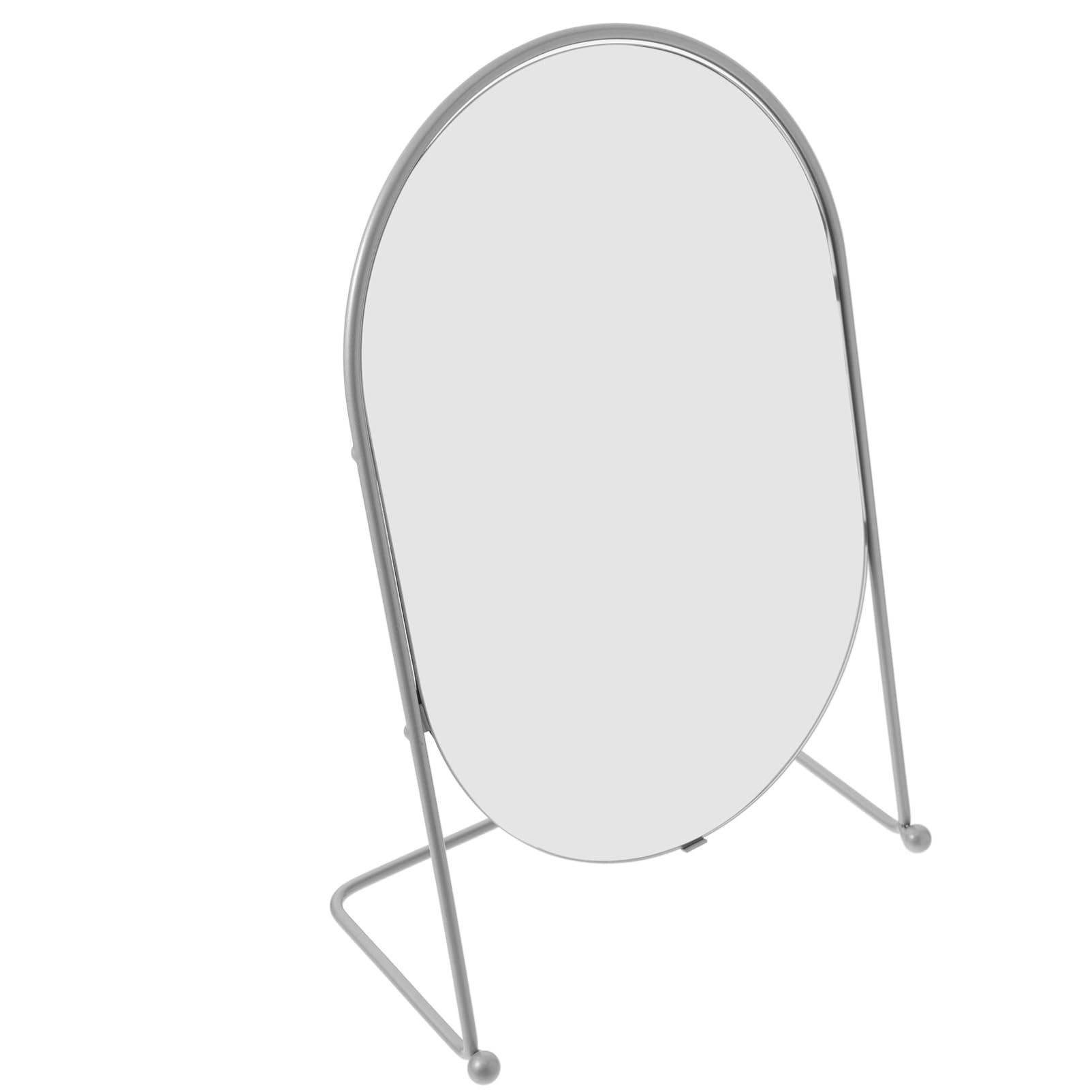 Ipetboom Table Desk Vanity Makeup Mirror 13 Inch Portable Mirror with Stand Tavel Make Up Mirror for Bathroom Shower Shaving Bedroom Silver