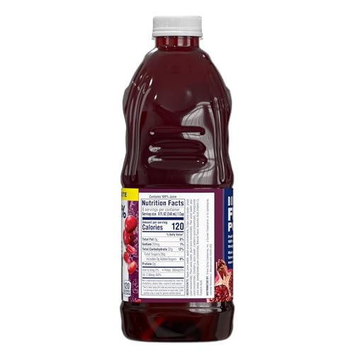 Image of Ocean Spray 100% Juice Cranberry Pomegranate Juice Blend, 64 Fl Oz Bottle (Pack of 2)