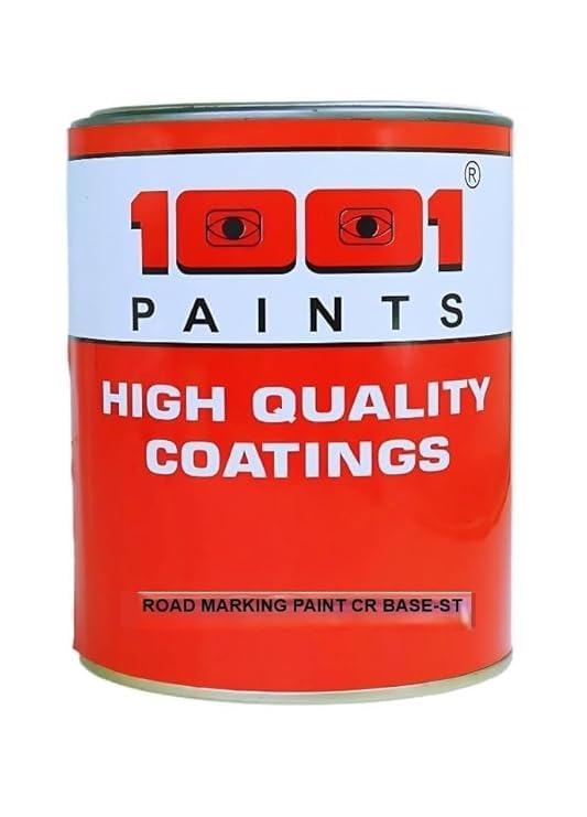 Image of 1001 Chlorinated Rubber (CR) Base Road Marking Paint St I Used for road markings, including lane lines, pedestrian crossings, arrows, and symbols. Surface Suitability: Ideal for concrete, asphalt, and bitumen surfaces- (White 1 Ltr )