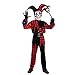 Spooktacular Creations Halloween Clown Costume, Red Black Jester Clown Costume For Kids Halloween Dress Up Party
