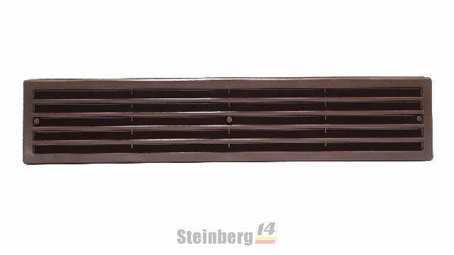 LIRAST 17.7x3.6 Inch Door Vents For Interior Doors Two Sided - Brown Interior Vent Cover With Screws - Plastic Ventilation Grille - Bathroom Air Register