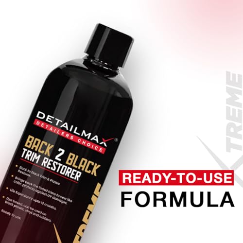 Image of Trim Restorer 500ml, Back 2 Black Trim Restorer Revitalize Faded Trims with High Performance Plastic Restorer, Deep Black Finish Long Lasting Protection Against UV Damage