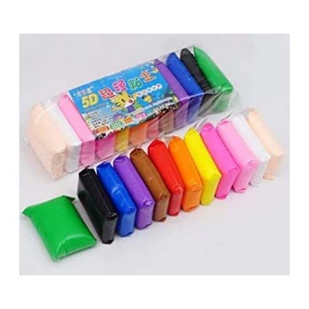 Air Dry Clay Set, Super Light Colorful Modeling Clay, Non Toxic and Non Sticky Fluffy Foam Bouncing Clay Kit with Art Tools (Pack of 12 Colour)