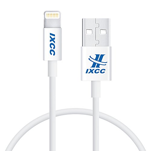 iXCC Element Series 1ft Apple MFi Certified Lightning 8pin to USB Charge and Sync Cable for iPhone SE/5/6/6s/7/Plus/iPad Mini/Air/Pro - White