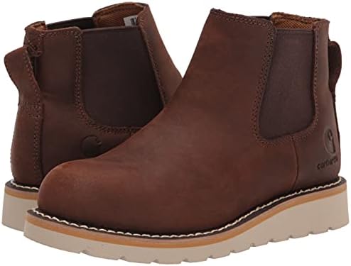 Carhartt Women's Wedge 5" Chelsea Boot FW5025-W, Dark Bison Oil Tanned, 7 | Image 6