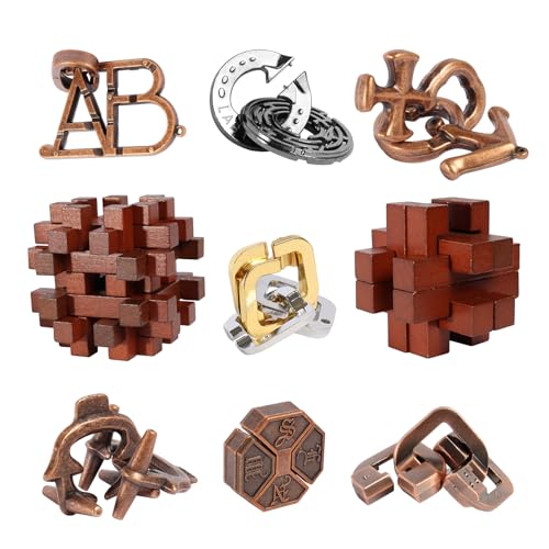 ActPo 9pcs Difficulty Puzzles Gift for Adults, Teens, and Kids