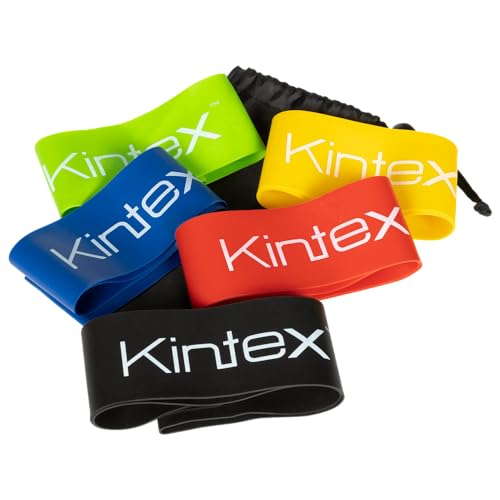 Kintex Mini-Loops Set, 5 Stärken, Fitness-Loop, Gymnastik-Band, Yoga,...