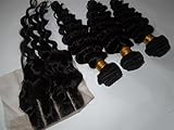 Wholesale 100% Cambodian Virgin Human Hair 3 Way Part Closure (4X4)+3 Bundles 10'-28' Deep Wave Natural Color Can be dyed
