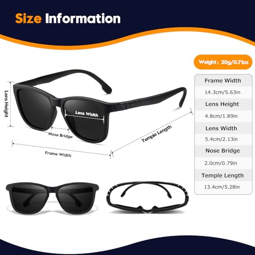 Polarized Sunglasses for Men Flexible Bendable Temples Sun Glasses for Driving Fishing UV400 Protection3
