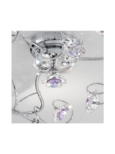 Plafonnier de plafond moderne en cristal et chrome chic modèle DP074 - 2