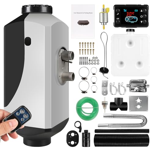 8KW Diesel Heater, 12V/24V Parking Heater with LCD Display, Automatic Start and Stop, for RV Garage Camper Fishing SUV Car Trailer Camper Van Boat (Split type)