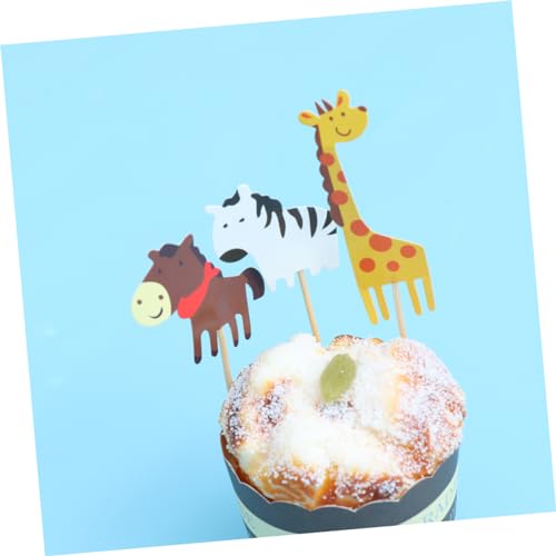 Toyvian 144 Peças De Decoração De Bolo Palhetas De Papel Decorativo Decorações De Bolo Toppers De An