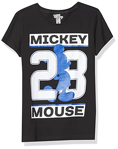 T-shirt Disney Mickey noir XL imprimé ombre graphique coupe droite fille