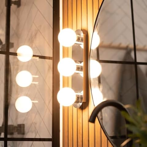 Orbital 3 Way Chrome Bathroom Light Cover