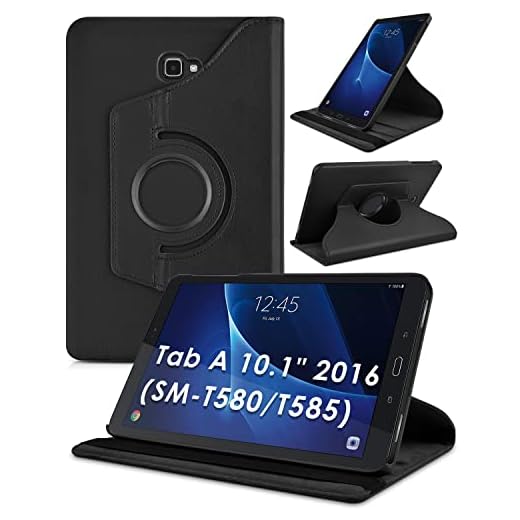 Samsung Galaxy Tab A 10-fodral, Samsung 10.1 surfplattefodral, 10.1 tum Samsung Tab A fodral, Samsung Galaxy Tab A 10.1 roterande fodral, premium PU-läder 360 graders stativ skydd för Samsung Galaxy T580 10.1 2016