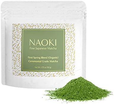 Naoki Matcha Organic Ceremonial First Spring Blend – Authentic Japanese First Harvest Ceremonial Grade Matcha Green Tea Powder from Kagoshima, Japan (50g / 1.75oz)