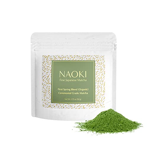 Image of Naoki Matcha Organic First Spring Blend Matcha, 50g /1.75oz | Authentic Japanese Ceremonial Grade First Harvest Matcha Green Tea Powder from Kagoshima, Japan