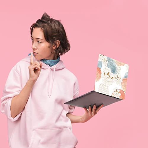 Newplenty Laptop Skin Sticker,13.3 14 15 15.4 15.6 Inch Laptop Skins,Universal Vinyl Decal,Dustproof Scratch Resistant Reusable Cover Protector With Free 2 Wrist Pads (Flower 3) #TOP5