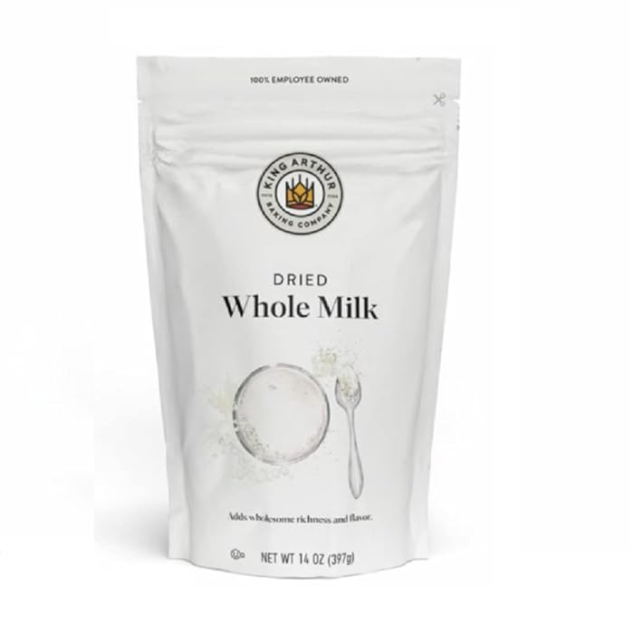 Buy King Arthur Dried Whole Milk Powder 14oz Powdered Milk, Kosher, Dry Whole Milk Powder, for