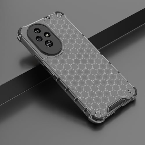 Image of Glasgow Back Case Cover Compatible with [ Honor 200 5G ] (Stylish Design) - Black