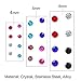 Spiritlele 12 Pairs Colors Crystal Magnetic Earrings Set CZ Clip on Non Piercing Fake Stud Earrings For Unisex