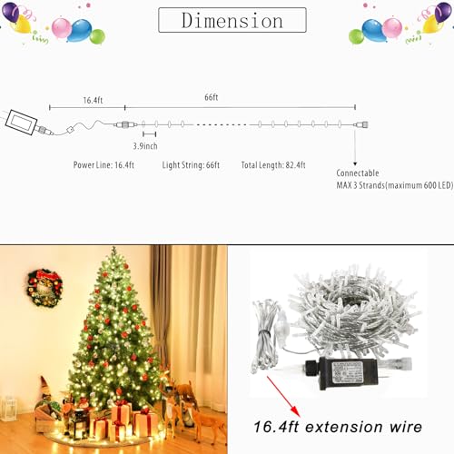 Lovelite 0205002 Color Changing Christmas Lights, 200 Led Colorful String Lights Indoor Outdoor With Remote thumb #6