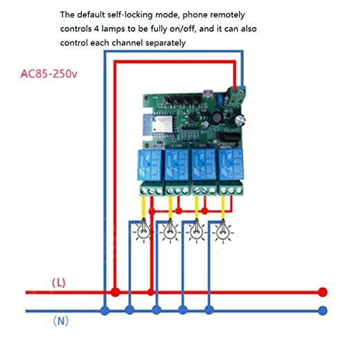 Wiring diagram for self-locking mode
