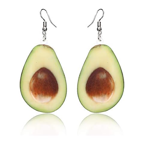 YONGHUI Funny Avocado Fruit Drop Earrings For Women Ladies Girls Summer Bohemian Earring Jewellery Gifts (Avocado) Cover