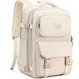 Travel Laptop Backpack, Business Work Backpacks Large College Bookbag for Women Men Water Resistant Daypack Airline Approved Gym Bag Fits 17 Inch Notebook & Laptops - Beige