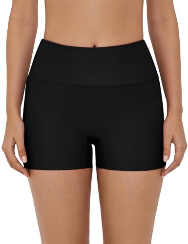 Tournesol Women's 3" Swim Shorts High Waisted Bathing Suit Bottoms Seamless Board Shorts UPF50+ Boyshorts with Pockets3