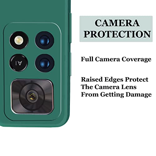 Image of A rtistque Liquid Silicone Matte Shockproof Flexible with Camera Protection Soft Back Cover Case for Mi Redmi Note 11 Pro /Pro Plus 5G - Green