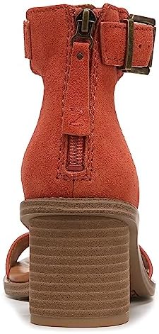 Zodiac Women's Ilsa Heeled Sandal, Papaya Orange Suede, 9.5 | Image 4