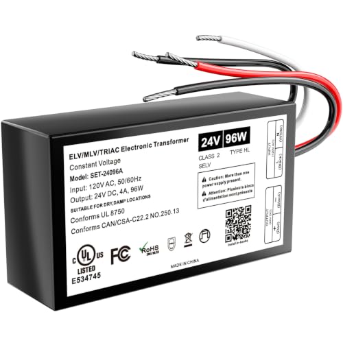 Image of 96W 24V Dimmable LED Driver, UL&FCC Listed LED Dimming Transformer