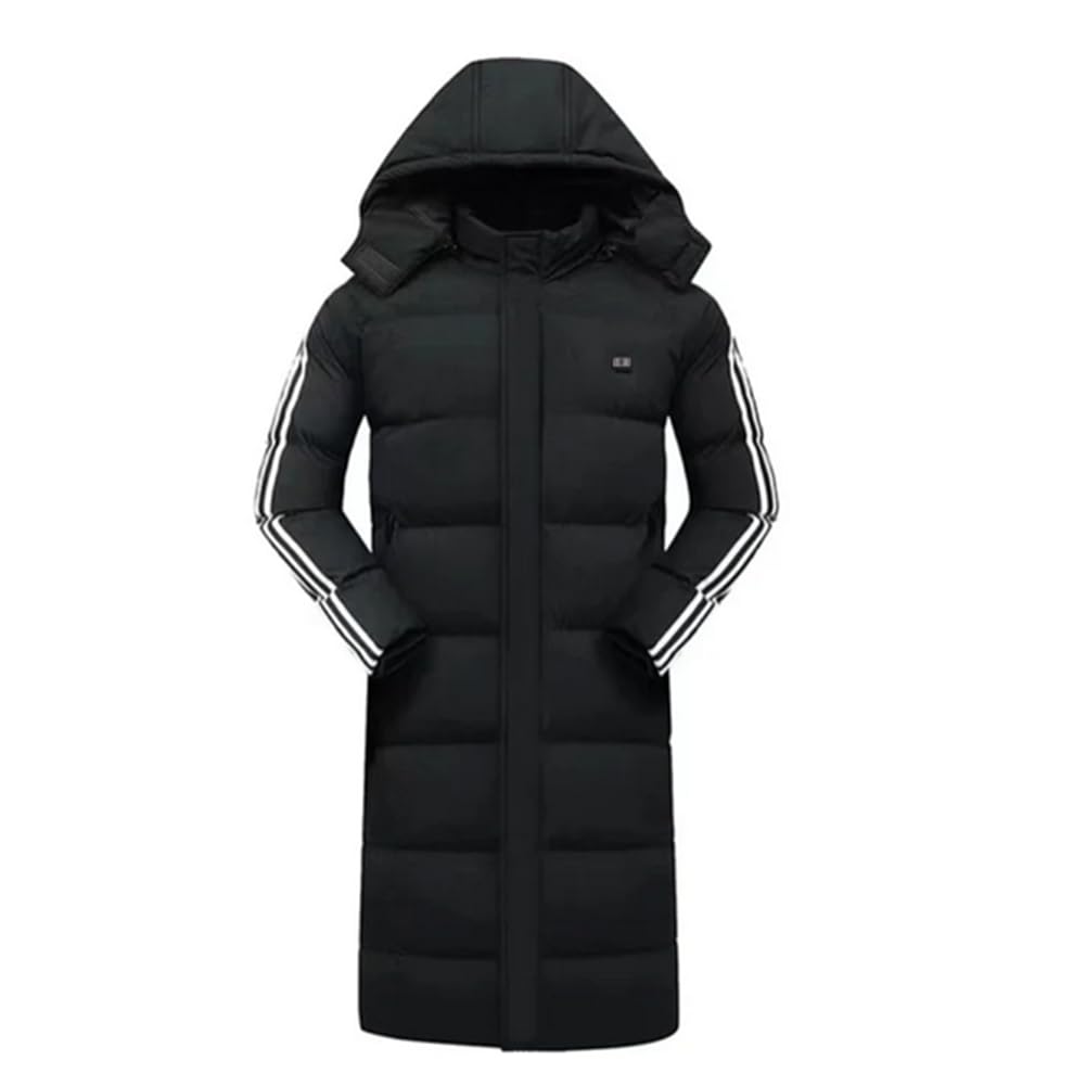 JPXJGT USB Rechargeable Heated Men 11 Areas Warming Winter Self Heating Jacket(Black,4XL)