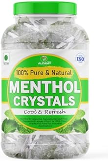 AAAL 100% Pure Menthol Crystals Food Grade And Edible/Freshness Sealed Pack (JAR, 250 Grams)