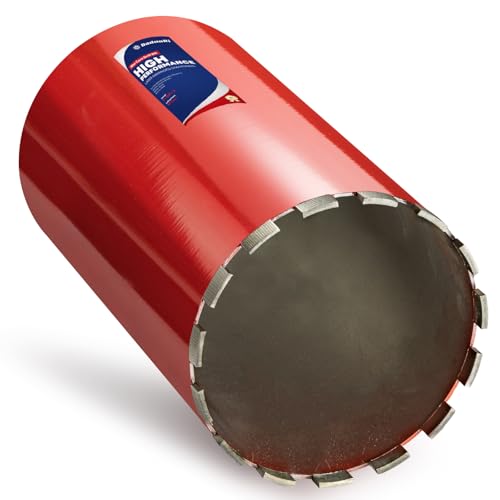 Image of Premium 8 inch Wet Core Drill Bit for Hard Concrete with High-Density Diamond, Precision-Welded Segments, 1-1 /4 inch-7 Thread x 14 inch Depth, Industrial Grade for Concrete Rebar, Brick, Masonry, Pavers