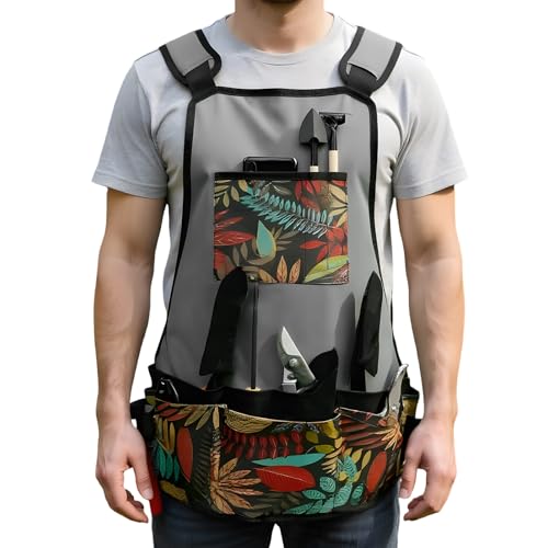 Tablier de jardin pour homme et vêtement de cuisine avec poches de peinture
