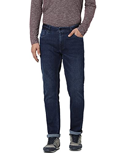 Image of JACK & JONES Men's Mid Rise Boyfriend Slim Jeans (12208656-Denim)