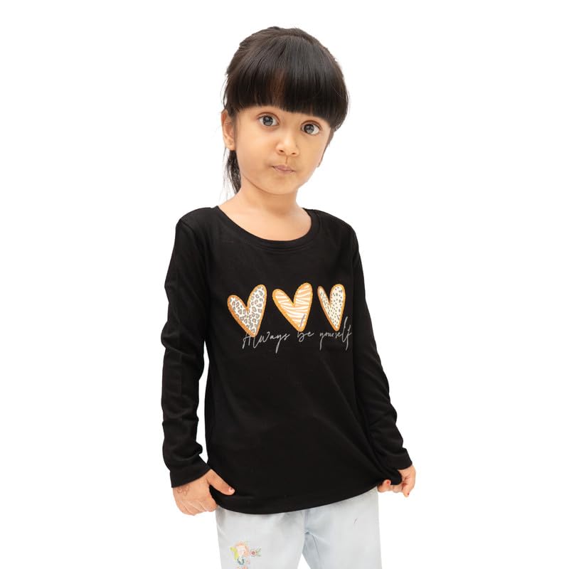 Image of Real Basics Girls Regular Fit Full Sleeves Tshirt (Pack of 2)
