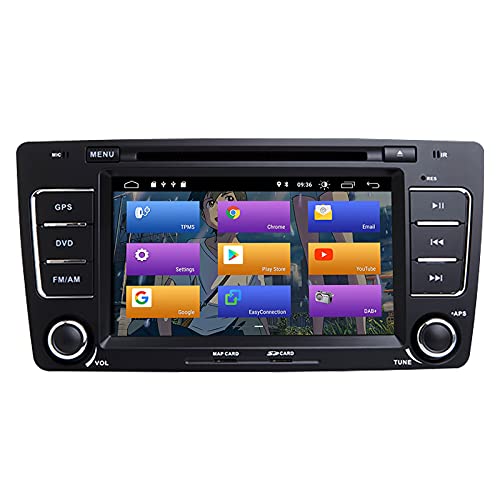 BOOYES para Skoda Octavia 2009-2013 Yeti 2008-2014 Android 10.0 Doble Din 7  Reproductor de DVD para automóvil Multimedia Navegación GPS Radio automática Estéreo Auto Juego automático OBD WiFi DAB SWC