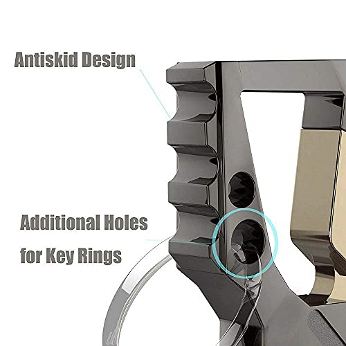 Image of Techpro Stainless Steel Keychain Heavy Duty Car Keychain For Men And Women Keyring - Black