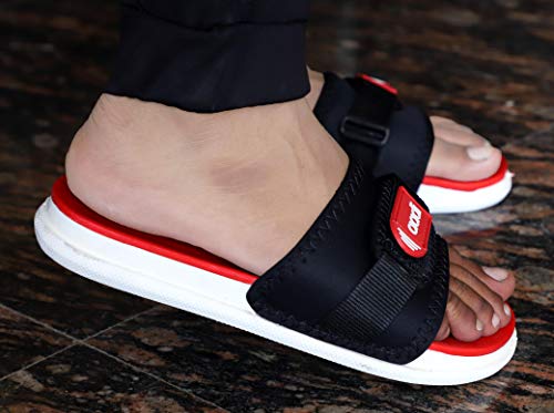 Image of AADI Men's Synthetic Leather Daily Use Casual Sliders /Flip Flop & Slippers