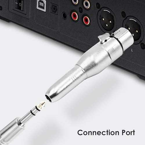 Adaptador XLR 3 Pin Hembra a Jack 1/4" Hembra 4 unidades miniatura 5