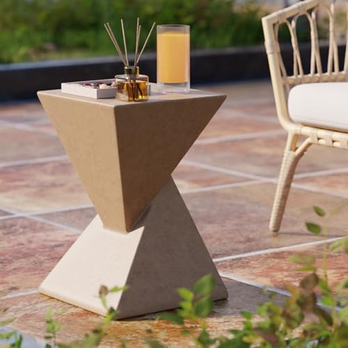 Table basse en ciment blanc pour jardin et terrasses de cafés - 5