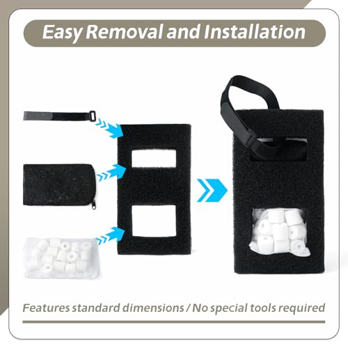 YIYANTO A1376 Aquarium Filter Media Kit Compatible with Fluval Betta Flex Spec Evo Series Desktop Aquarium Filters Foam with Ceramic Rings Brushes and Cords Replacement Set, 2 Set by YIYANTO - Used condition - Image 7