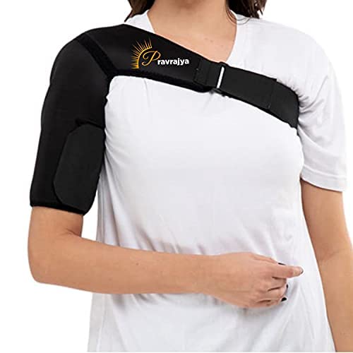 PRAVRAJYA Right Arm Shoulder Support Adjustable Neoprene Stretch Strap Wrap Belt Band Pads Gym Guard Brace Support Medical Posture Compression (Small) (B09MW98FFM) Amazon Price History, Amazon Price Tracker