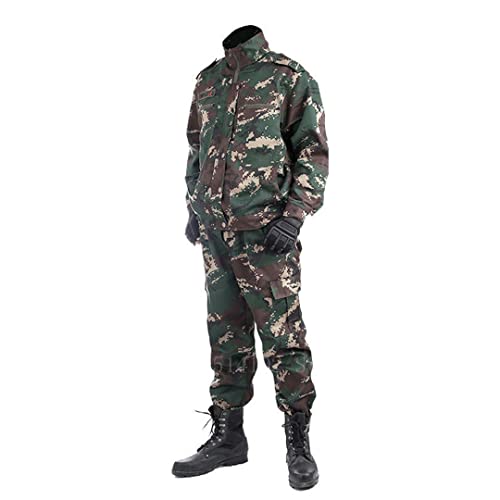 IFIKK Ejército Militar Uniforme Táctico Ropa Camuflaje Hombres Fuerzas Especiales Airsoft Soldado Entrenamiento Combate Ropa Chaqueta Pantalón, Verde., S