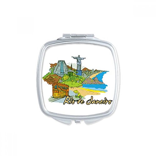 Miroir compact Rio de Janeiro de poche pour maquillage nomade - 2