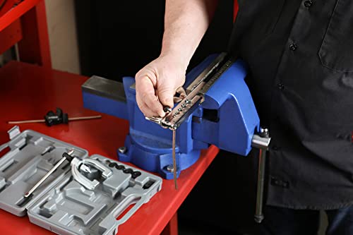 Ares 18019 - Double Flaring Tool Set With Extra Adapters- Use On Copper, Aluminum, Soft Steel Brake Line And Brass Tubing - Includes Mini Tubing Cutter And Storage Case #TOP6