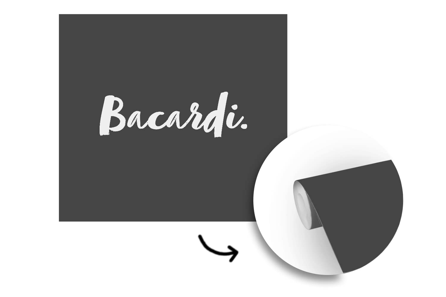 Selbstklebend Tapete Wandpapier Wandaufkleber Fototapete Tapeten Wanddeko 300x300 cm Cocktail - Bacardi - Text - Alkohol - Zitate